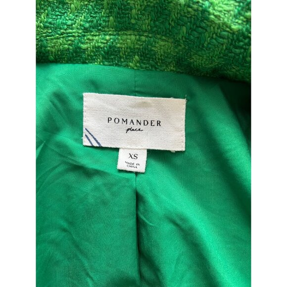 Pomander Place by Tuckernuck  Womens XS Emerald Tweed Stacie Dress - Picture 8 of 11